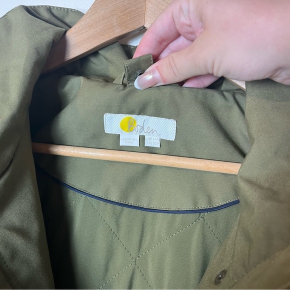 Boden Waterproof Borg Lined Parka in Basil Green ***NO LINING*** | size 10P - Picture 9 of 12